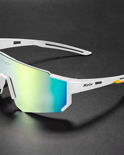 Men's Sport Shield Sunglasses with Mirrored Lens
