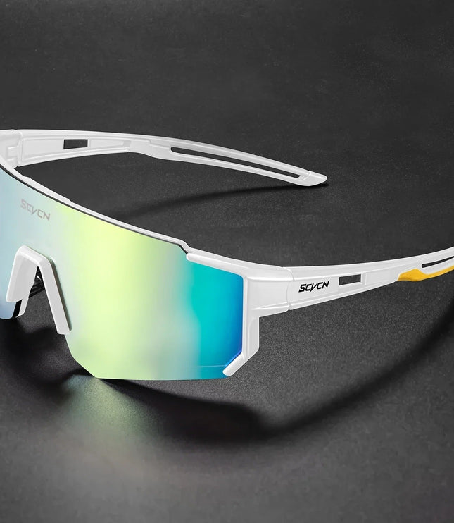 Men's Sport Shield Sunglasses with Mirrored Lens
