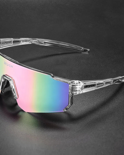 Men's Sport Shield Sunglasses with Mirrored Lens