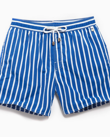 Men's Striped Shorts with an Elastic Drawstring Waist