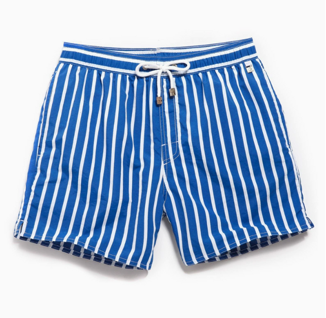 Men's Striped Shorts with an Elastic Drawstring Waist