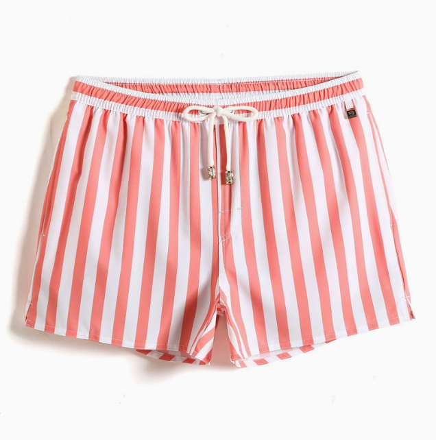 Men's Striped Shorts with an Elastic Drawstring Waist
