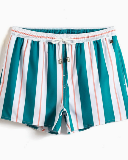 Men's Striped Shorts with an Elastic Drawstring Waist
