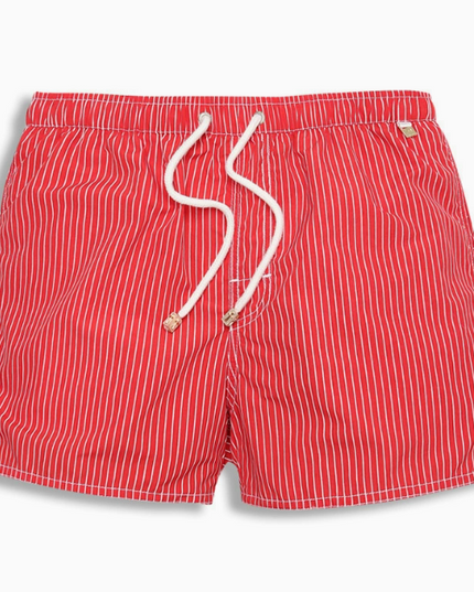 Men's Striped Shorts with an Elastic Drawstring Waist