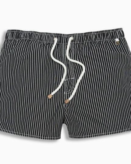 Men's Striped Shorts with an Elastic Drawstring Waist