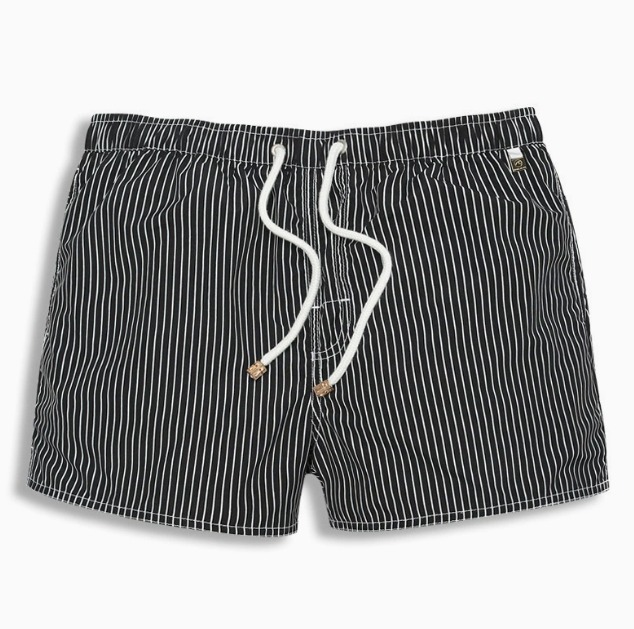 Men's Striped Shorts with an Elastic Drawstring Waist