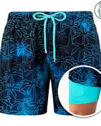 Navy Palm Print / S