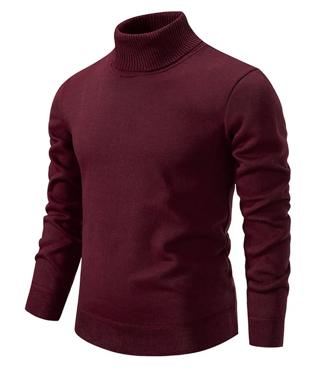 Men's Turtleneck Jumper in a Fine Knit