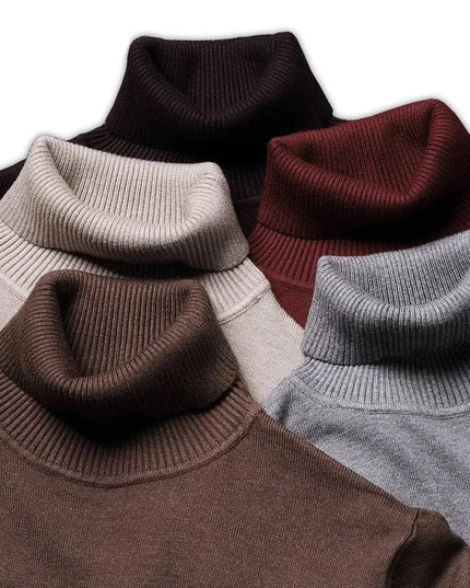 Men's Turtleneck Jumper in a Fine Knit