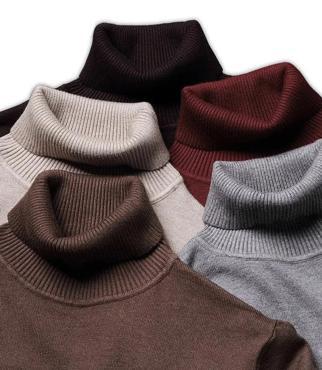 Men's Turtleneck Jumper in a Fine Knit