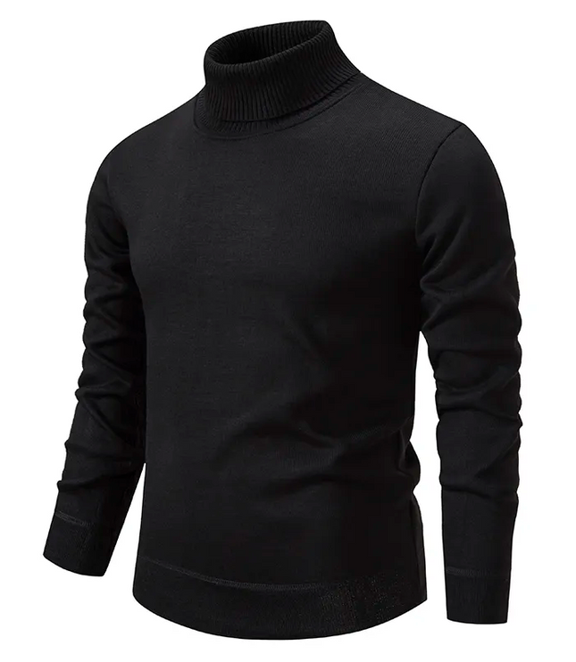 Men's Turtleneck Jumper in a Fine Knit