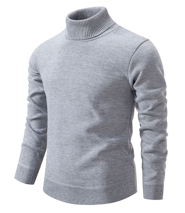 Men's Turtleneck Jumper in a Fine Knit