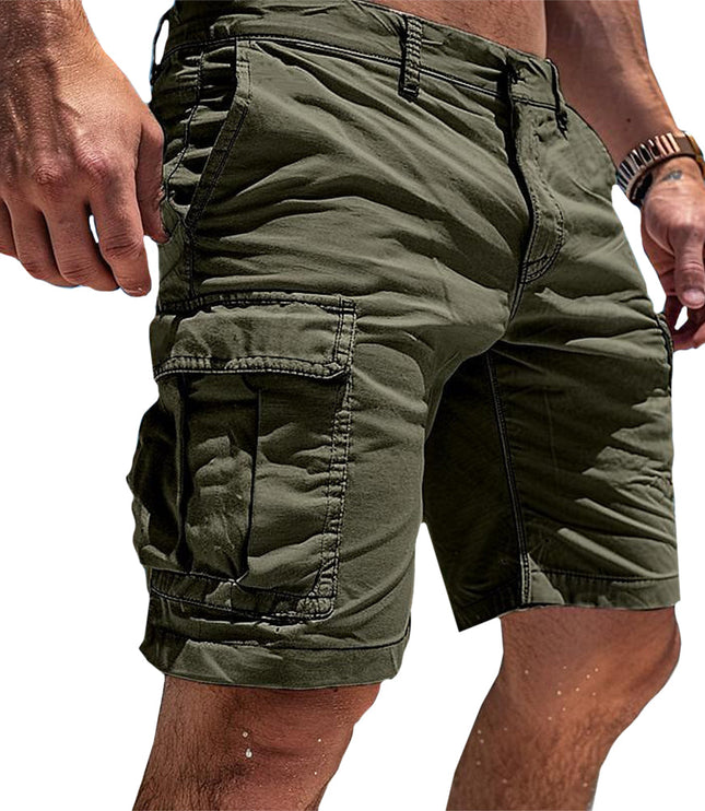 Men's Utility Cargo Shorts with Flap Pockets