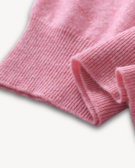 Men's V-Neck Fine-Knit Sweater with Ribbed Cuffs