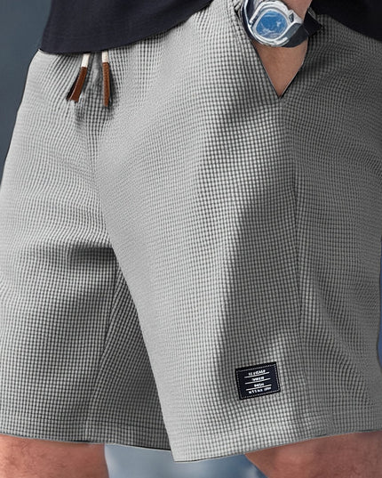 Men's Waffle Knit Shorts with an Elastic Drawstring Waist