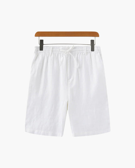 Men's Wide Fit Linen Shorts with Drawstring Waist