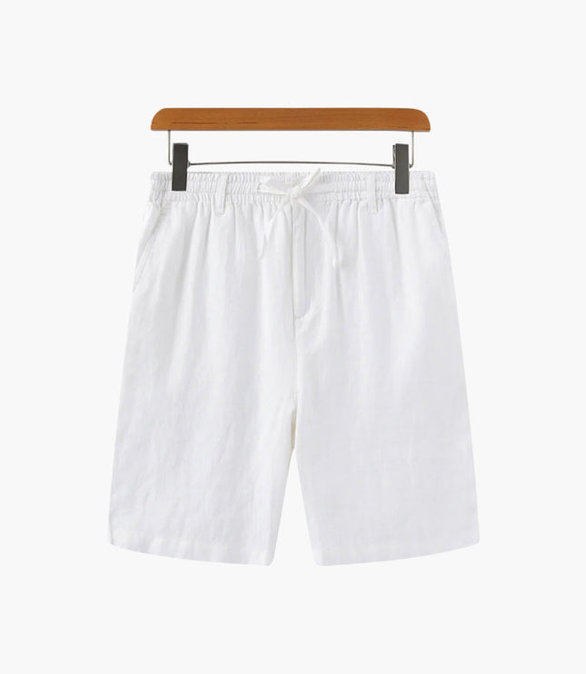 Men's Wide Fit Linen Shorts with Drawstring Waist