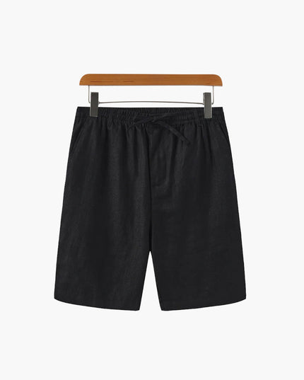 Men's Wide Fit Linen Shorts with Drawstring Waist