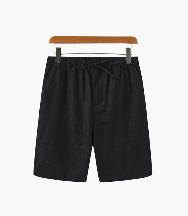 Men's Wide Fit Linen Shorts with Drawstring Waist
