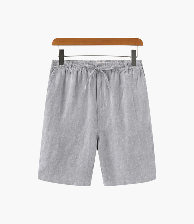 Men's Wide Fit Linen Shorts with Drawstring Waist