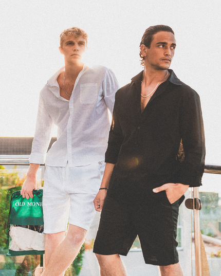 Men's Wide Fit Linen Shorts with Drawstring Waist