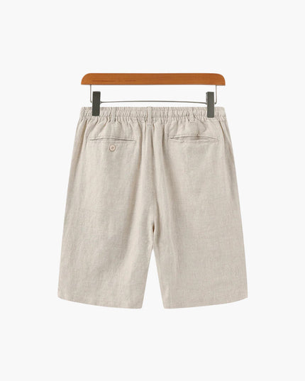 Men's Wide Fit Linen Shorts with Drawstring Waist