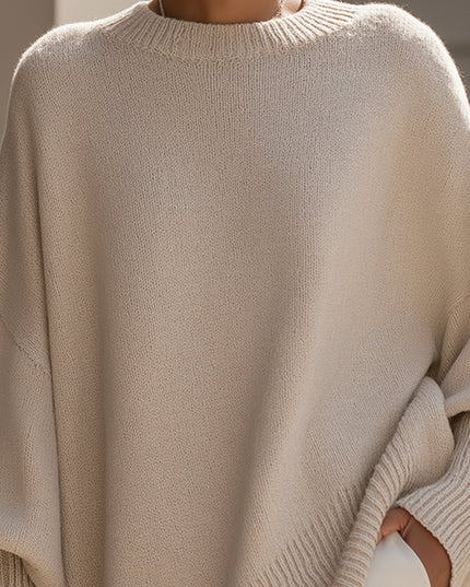 Women's Asymmetrical Draped Poncho Sweater