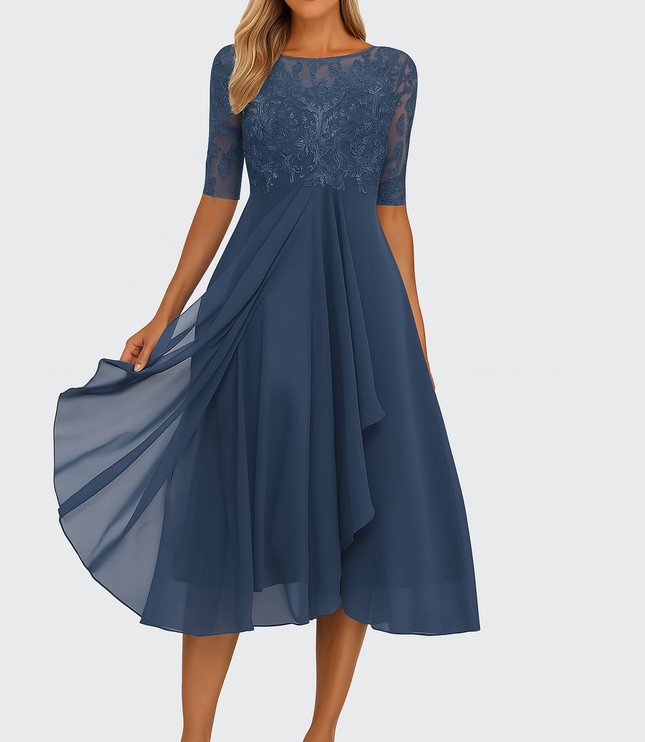 Women's Below-the-Knee Race Day and Wedding Cocktail Party Dress