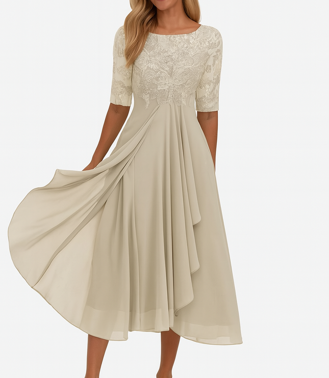 Women's Below-the-Knee Race Day and Wedding Cocktail Party Dress