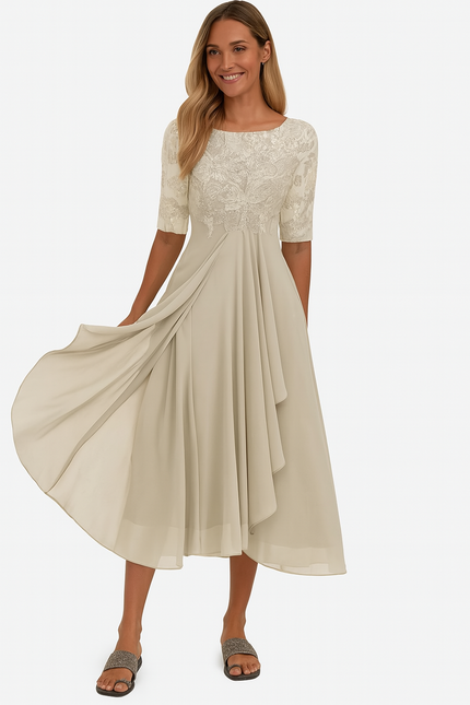 Women's Below-the-Knee Race Day and Wedding Cocktail Party Dress