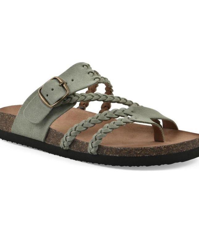 Women's Braided Toe-Loop Sandals with Buckle Strap
