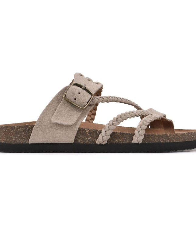 Women's Braided Toe-Loop Sandals with Buckle Strap