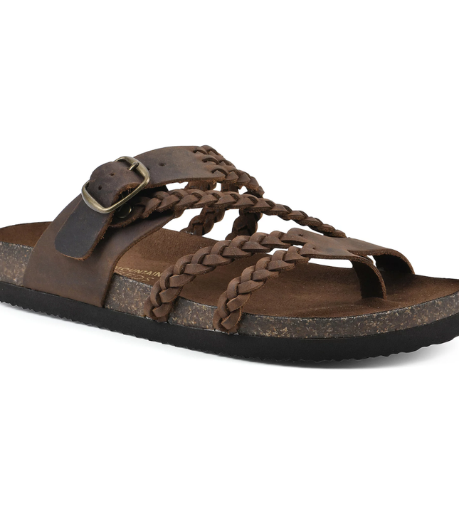 Women's Braided Toe-Loop Sandals with Buckle Strap