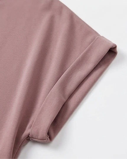 Women's Cap Sleeve Top with Twist Knot Front and V-Neck