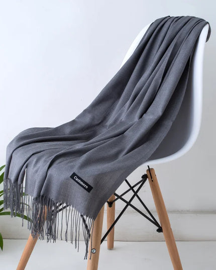 Women's Cashmere-Feel Scarf with Fringed Trim