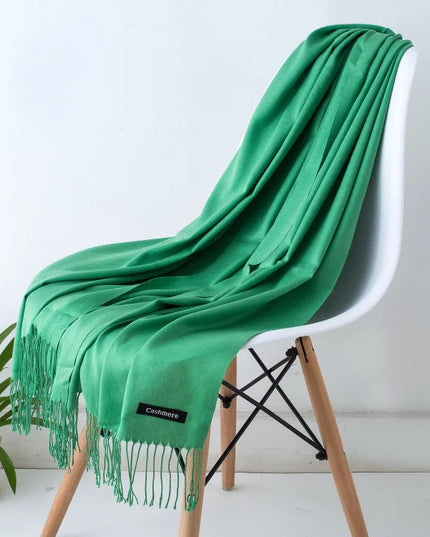 Women's Cashmere-Feel Scarf with Fringed Trim
