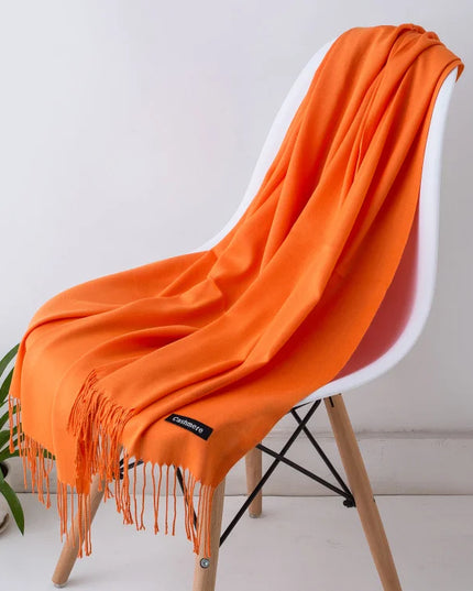 Women's Cashmere-Feel Scarf with Fringed Trim