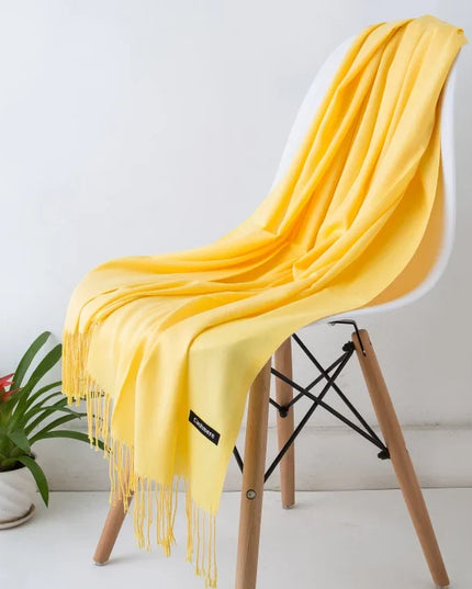 Women's Cashmere-Feel Scarf with Fringed Trim