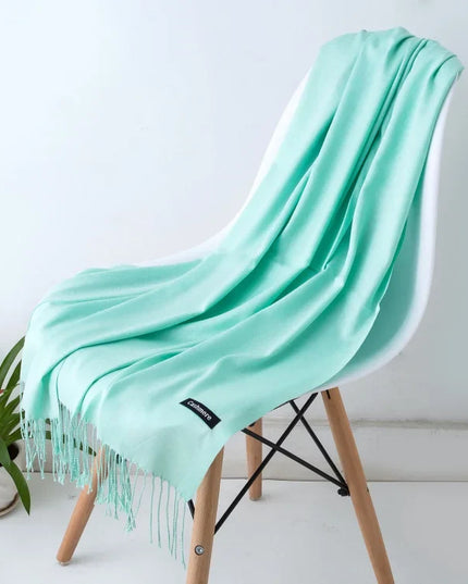Women's Cashmere-Feel Scarf with Fringed Trim