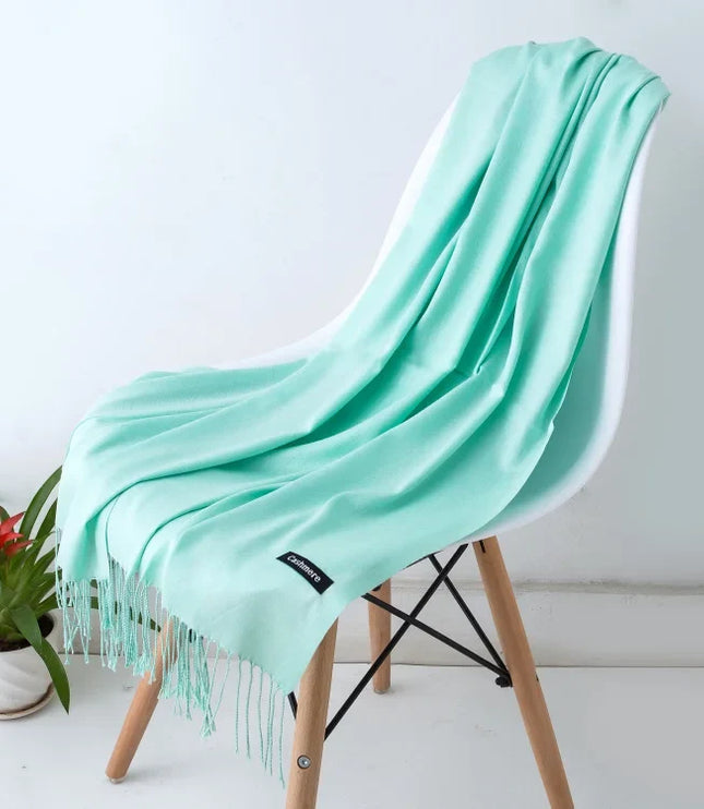 Women's Cashmere-Feel Scarf with Fringed Trim