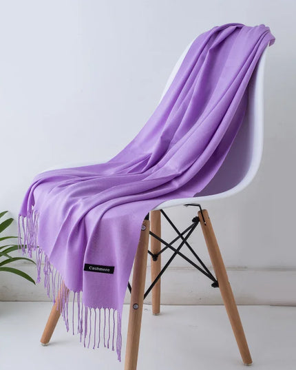Women's Cashmere-Feel Scarf with Fringed Trim