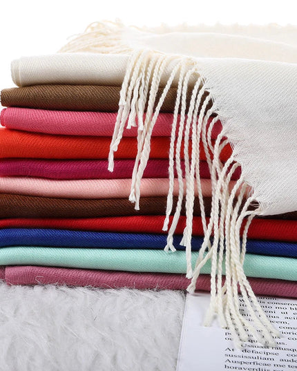 Women's Cashmere-Feel Scarf with Fringed Trim