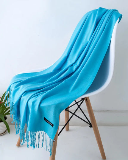 Women's Cashmere-Feel Scarf with Fringed Trim