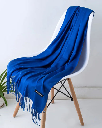 Women's Cashmere-Feel Scarf with Fringed Trim
