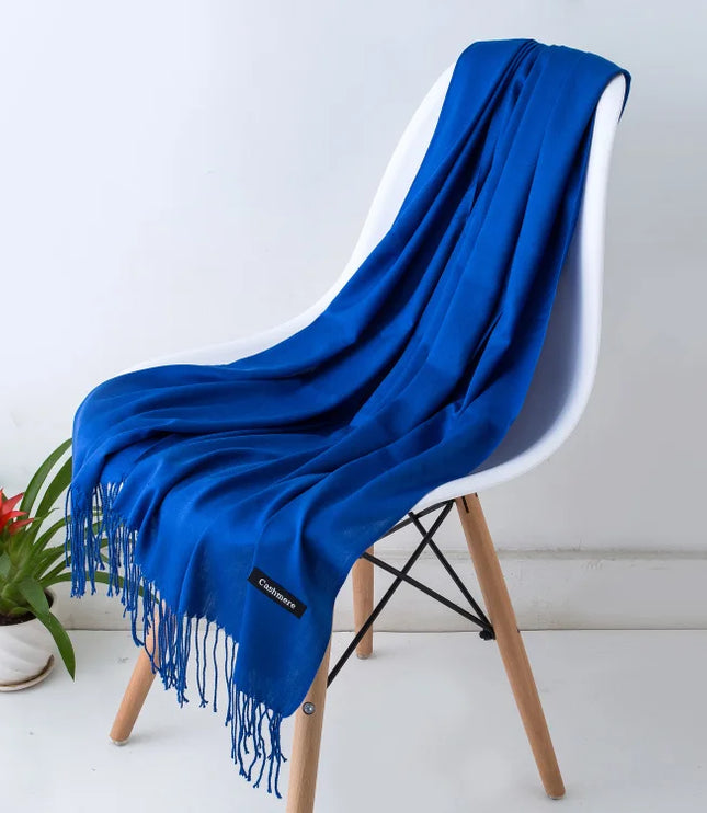 Women's Cashmere-Feel Scarf with Fringed Trim