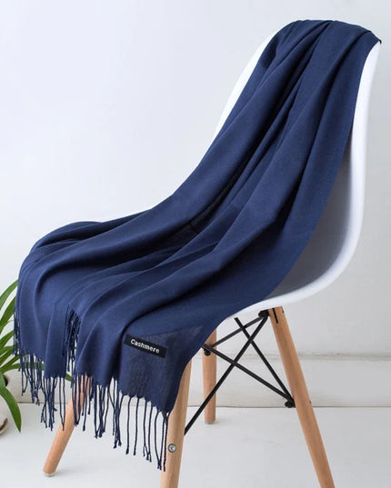 Women's Cashmere-Feel Scarf with Fringed Trim