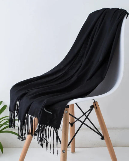 Women's Cashmere-Feel Scarf with Fringed Trim