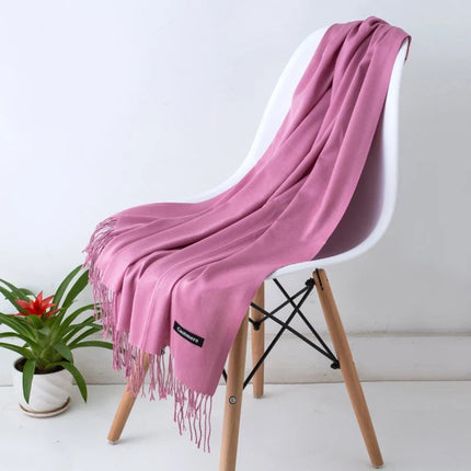 Women's Cashmere-Feel Scarf with Fringed Trim