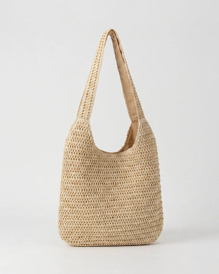 Women's Crochet Woven Beach Tote Bag