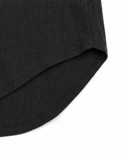 Women's Curved-Hem 3/4 Sleeve Draped V-Neck Blouse